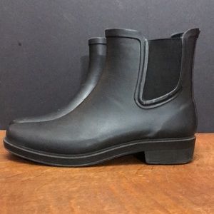 J Crew Black ankle Rain Boots